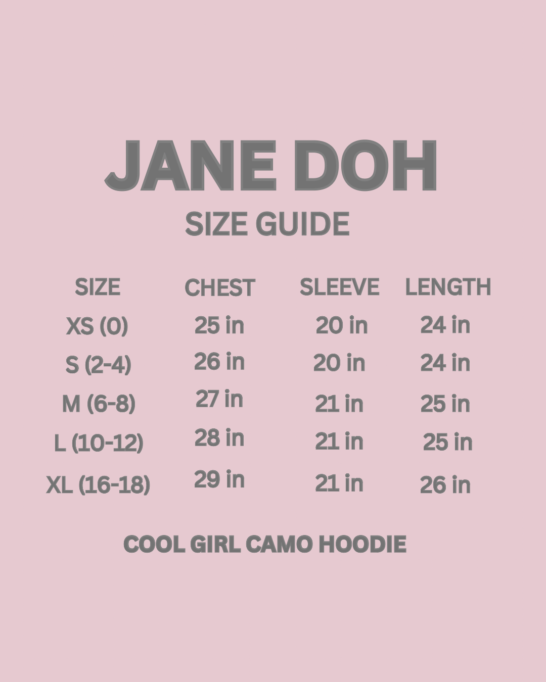 Cool girl camo hoodie (PREORDER)